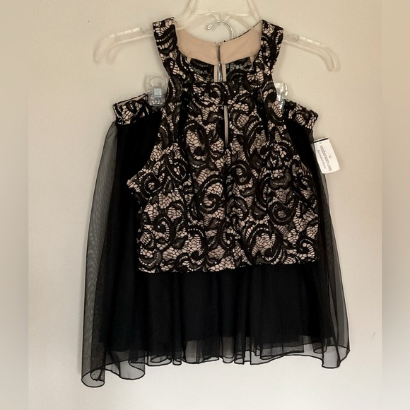 Windsor Speechless 2 Pc Black Sequin Formal Skirt and Halter Top - Picture 1 of 5